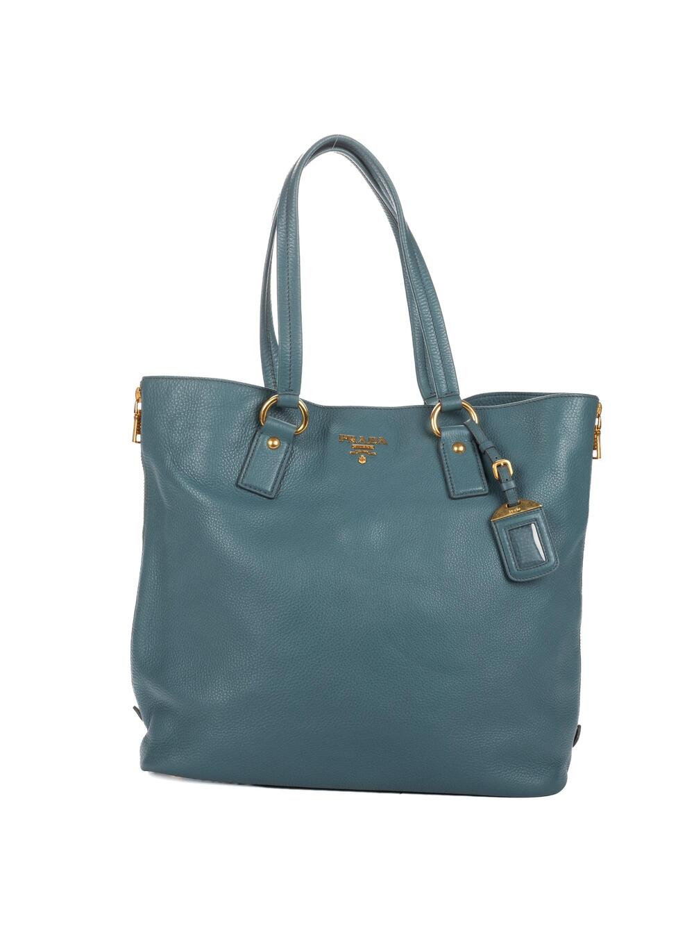 Prada Side Zip Shopper Tote Vitello #376552P10B